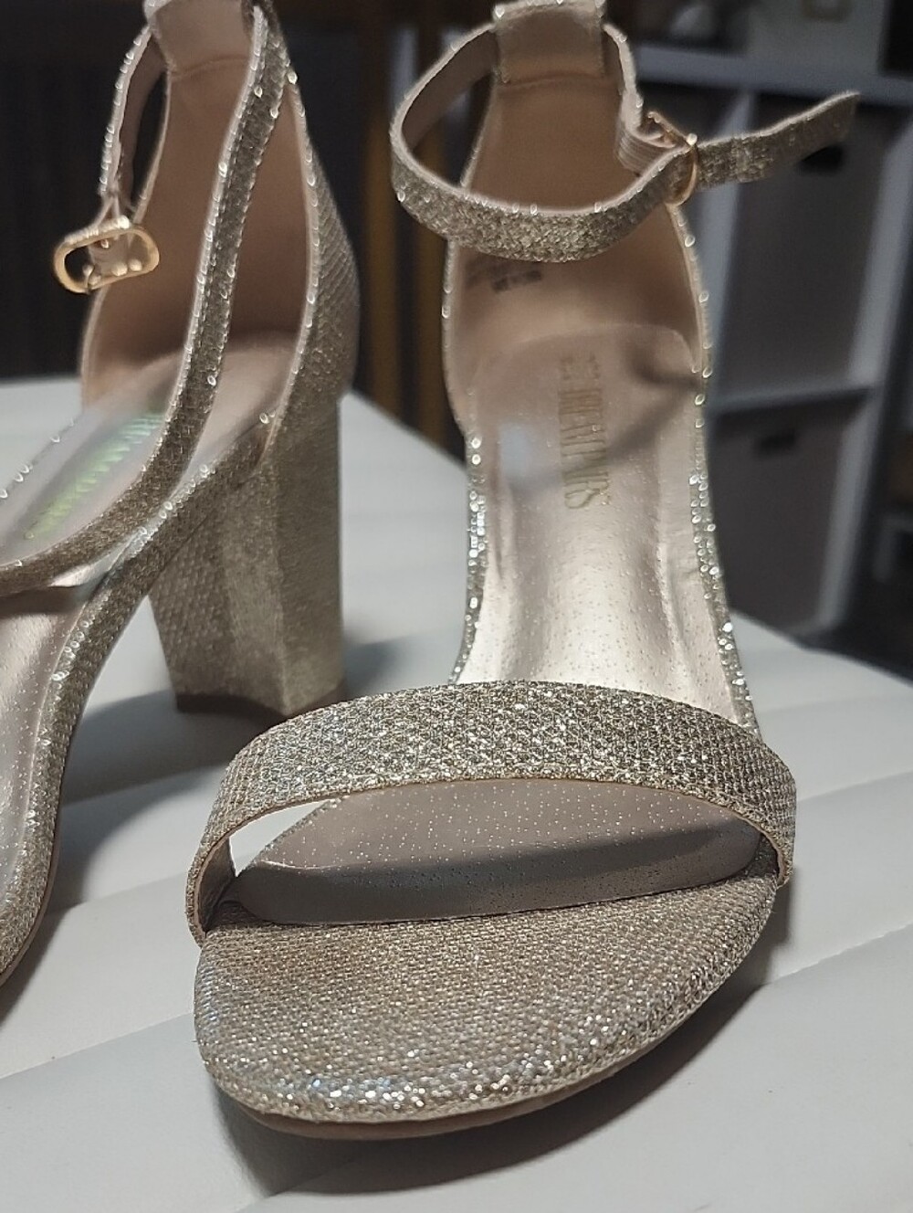 New Gold Wide Width Women’s Dress Sandals